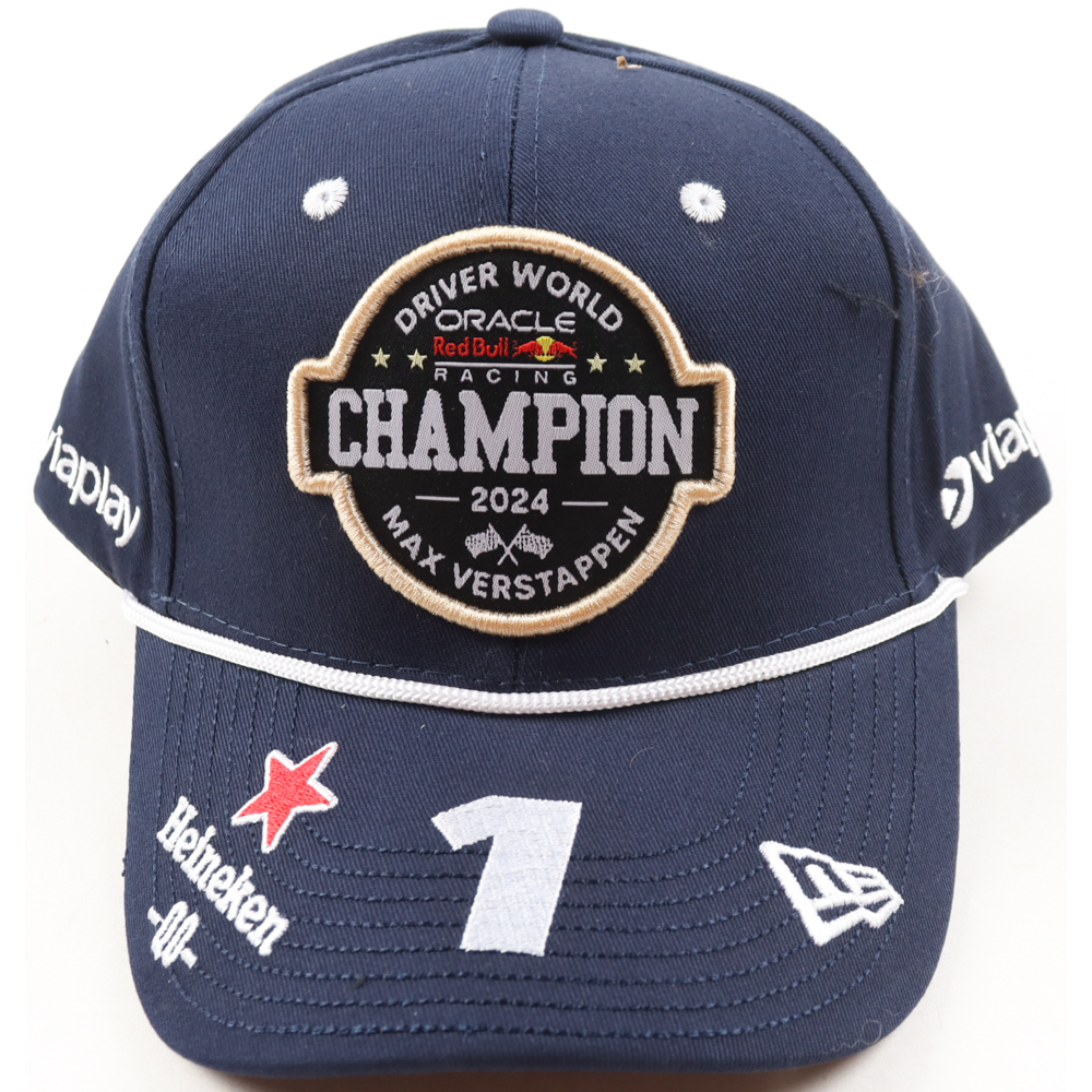 Max Verstappen Red Bull Oracle Racing 2024 Champion New Era 9Forty Limited Edition Snapback Hat at PristineAuction.com