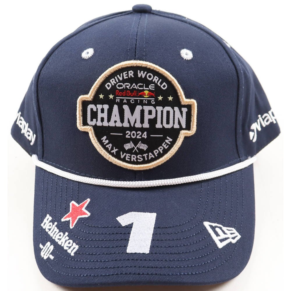 Max Verstappen Red Bull Oracle Racing 2024 Champion New Era 9Forty Limited Edition Snapback Hat at PristineAuction.com