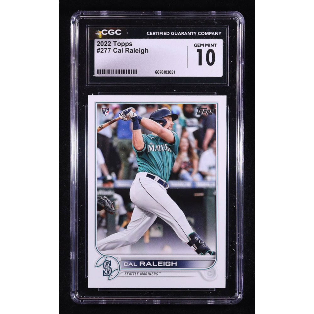 Cal Raleigh 2022 Topps #277 RC (CGC 10) at PristineAuction.com Cal Raleigh 2022 Topps #277 RC (CGC 10) at PristineAuction.com