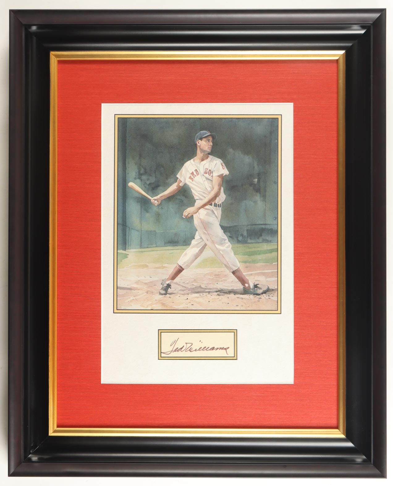 Ted Williams Signed Custom Framed Cut Display (Beckett) at PristineAuction.com Ted Williams Signed Custom Framed Cut Display (Beckett) at PristineAuction.com