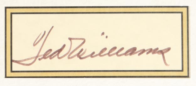Ted Williams Signed Custom Framed Cut Display (Beckett) at PristineAuction.com Ted Williams Signed Custom Framed Cut Display (Beckett) at PristineAuction.com