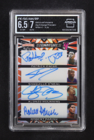 Patrick Ewing/Shaquille O'Neal/Alonzo Mourning/Robert Parish 2023 Leaf Vibrance Sig 4 Orange Prismatic Signatures #VS4-2 #3/6 (Arena Club 6.5 | Autograph Graded 7) at PristineAuction.com