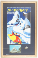 Disneyland "Matterhorn Bobsleds" Fantasyland Custom Framed Poster Print Display with Official Ride Pin & Souvenir Postcard at PristineAuction.com