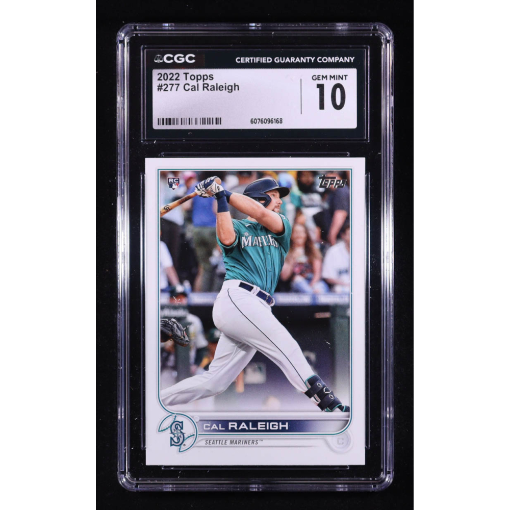 Cal Raleigh 2022 Topps #277 RC (CGC 10) at PristineAuction.com Cal Raleigh 2022 Topps #277 RC (CGC 10) at PristineAuction.com
