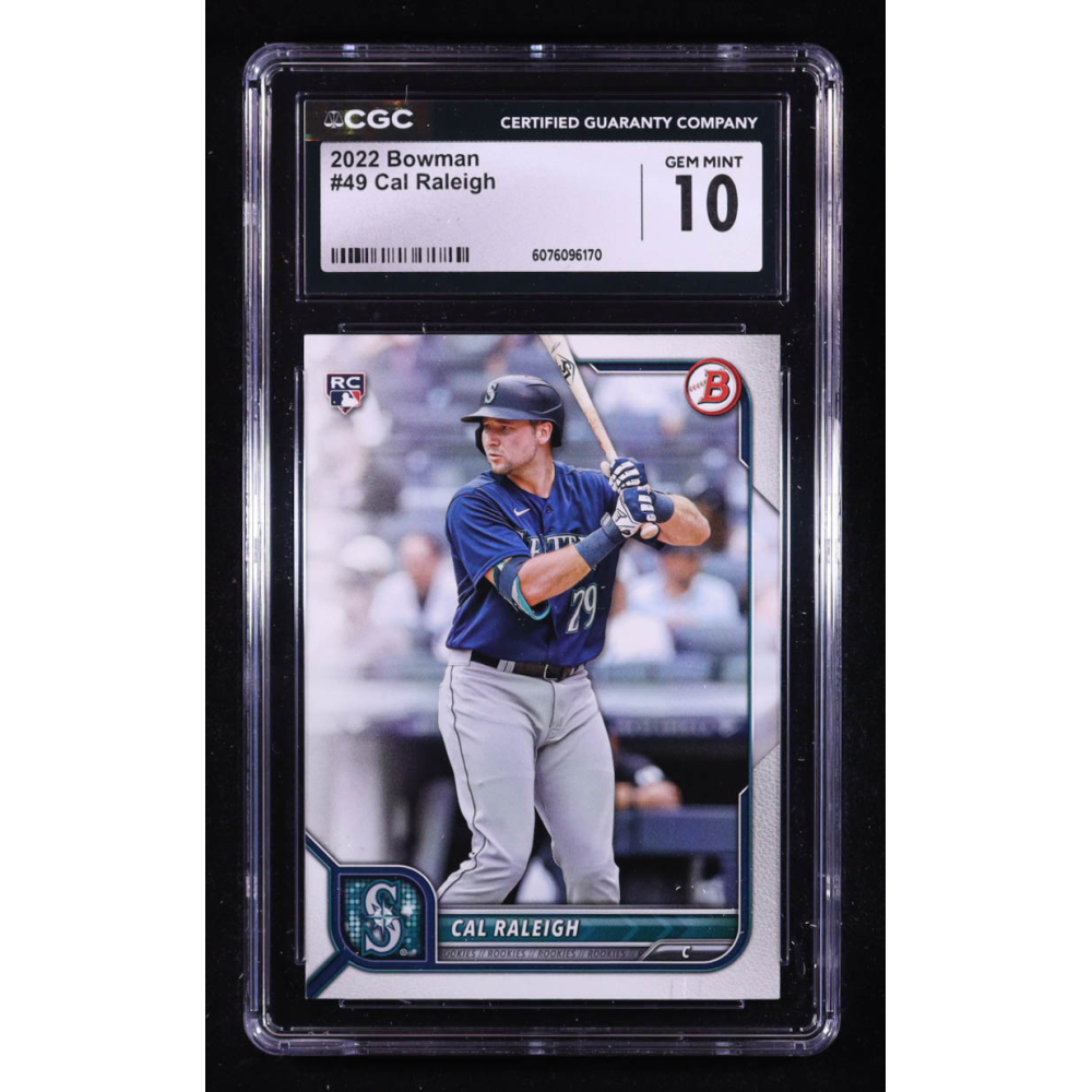 Cal Raleigh 2022 Bowman #49 RC (CGC 10) at PristineAuction.com