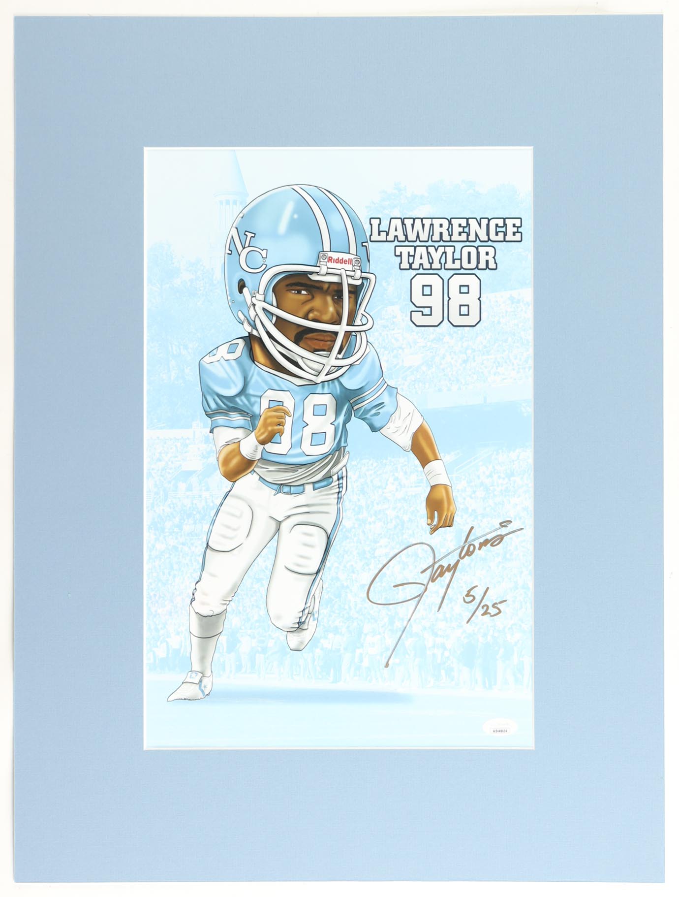 Lawrence Taylor Signed LE Giants Lithograph Display #5/25 (JSA) at PristineAuction.com Lawrence Taylor Signed LE Giants Lithograph Display #5/25 (JSA) at PristineAuction.com