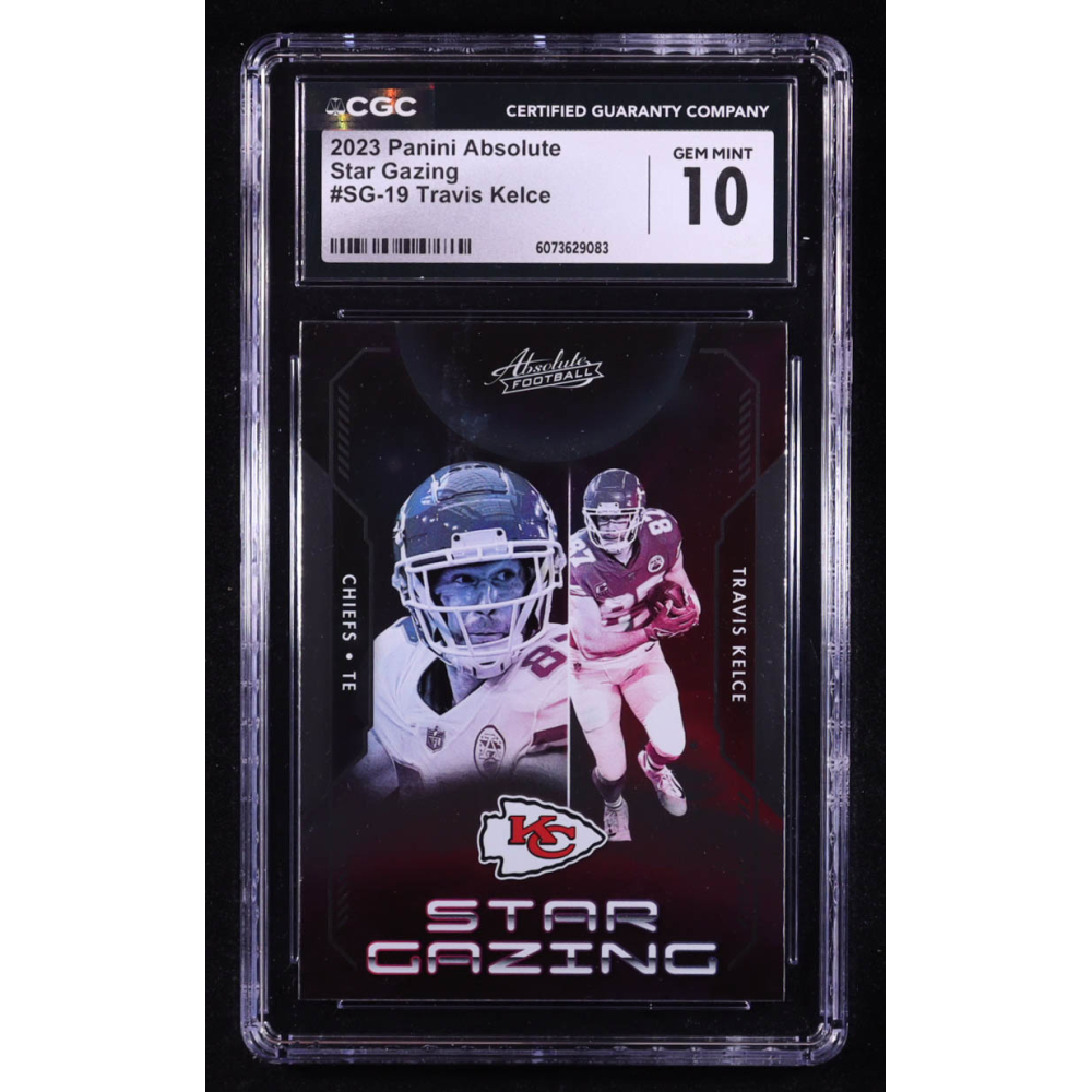 Travis Kelce 2023 Absolute Star Gazing #19 (CGC 10) at PristineAuction.com Travis Kelce 2023 Absolute Star Gazing #19 (CGC 10) at PristineAuction.com