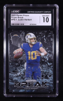Justin Herbert 2021 Panini Prizm Prizm Break #1 (CGC 10) at PristineAuction.com