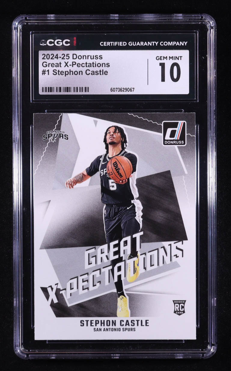 Stephon Castle 2024-25 Donruss Great X-Pectations #1 RC (CGC 10) at PristineAuction.com Stephon Castle 2024-25 Donruss Great X-Pectations #1 RC (CGC 10) at PristineAuction.com