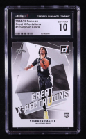 Stephon Castle 2024-25 Donruss Great X-Pectations #1 RC (CGC 10) at PristineAuction.com