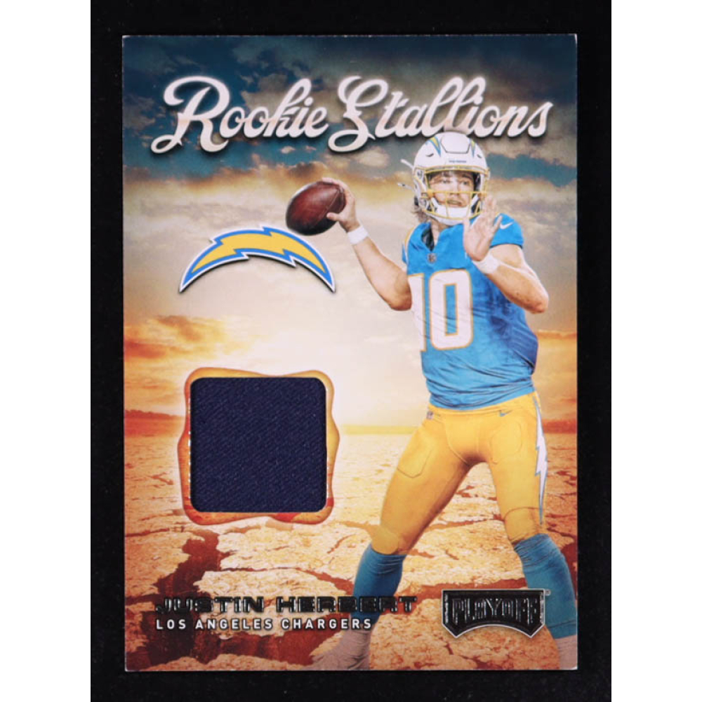 Justin Herbert 2020 Playoff Rookie Stallions Jerseys #3 RC at PristineAuction.com
