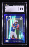 Adonai Mitchell 2024 Donruss Optic Blue Hyper #203 RR RC (CGC 10) at PristineAuction.com