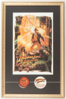 Disneyland "Indiana Jones Adventure: Temple of the Forbidden Eye" Custom Framed Poster Print Display with Cast Member Lapel Pin & Decal at PristineAuction.com