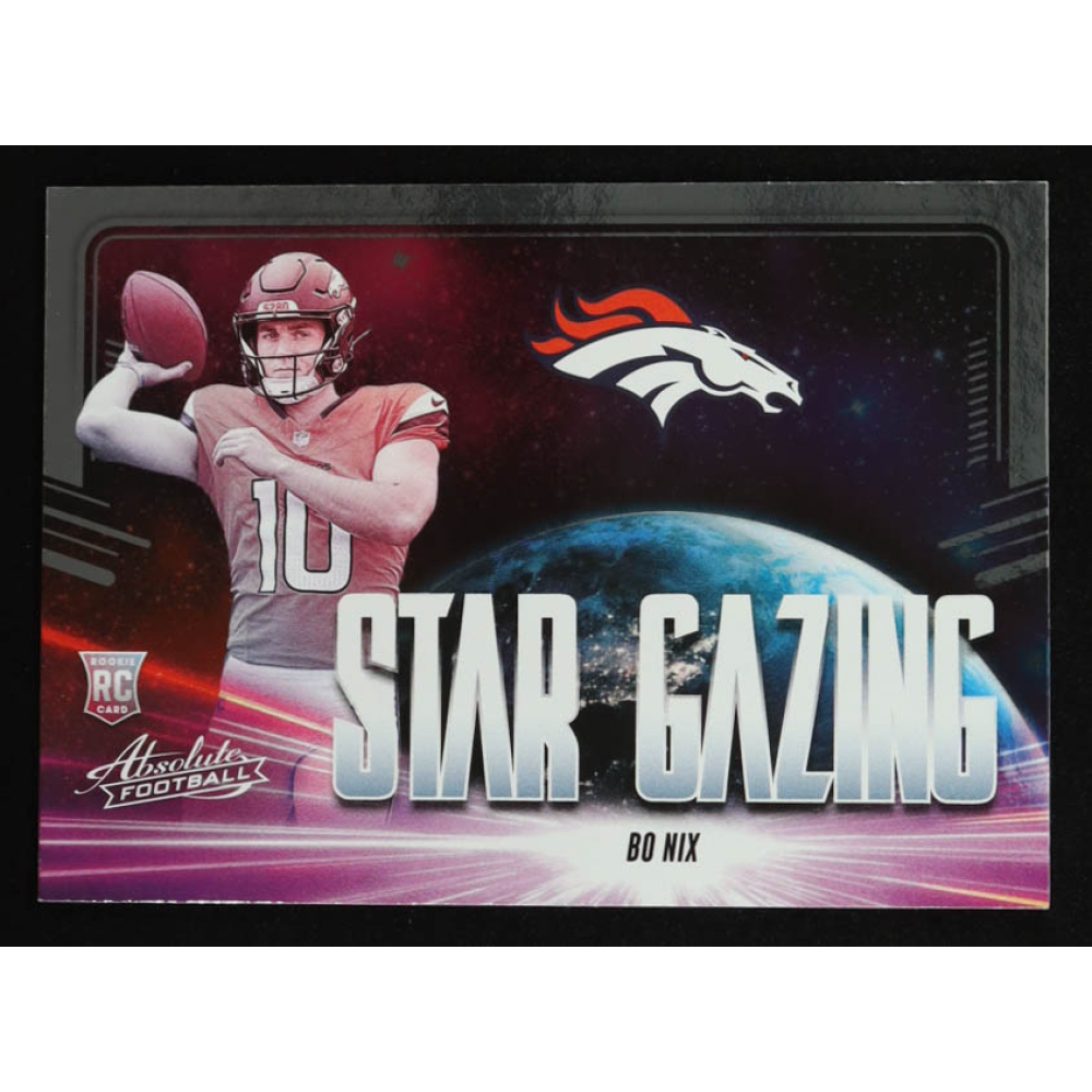 Bo Nix 2024 Absolute Star Gazing #15 RC at PristineAuction.com