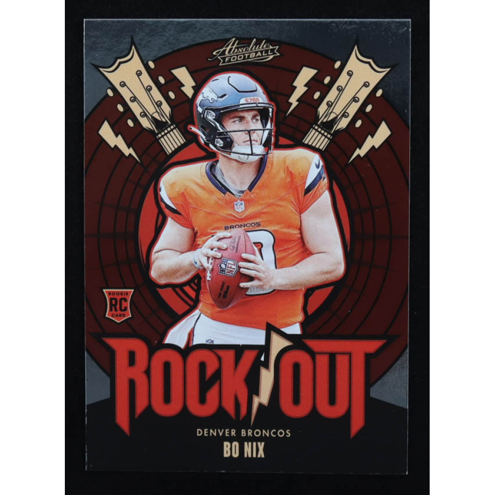 Bo Nix 2024 Absolute Rock Out #18 RC at PristineAuction.com