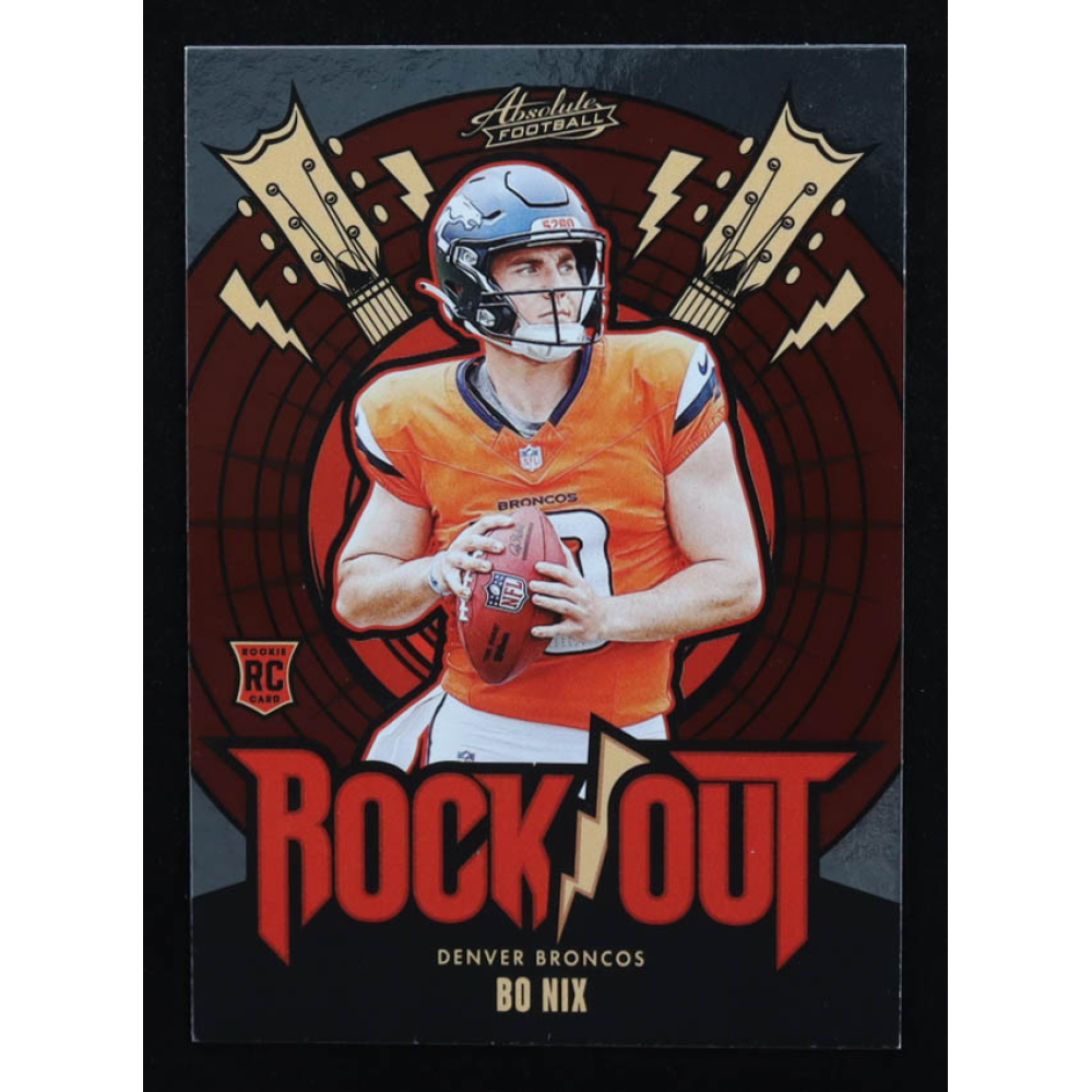 Bo Nix 2024 Absolute Rock Out #18 RC at PristineAuction.com