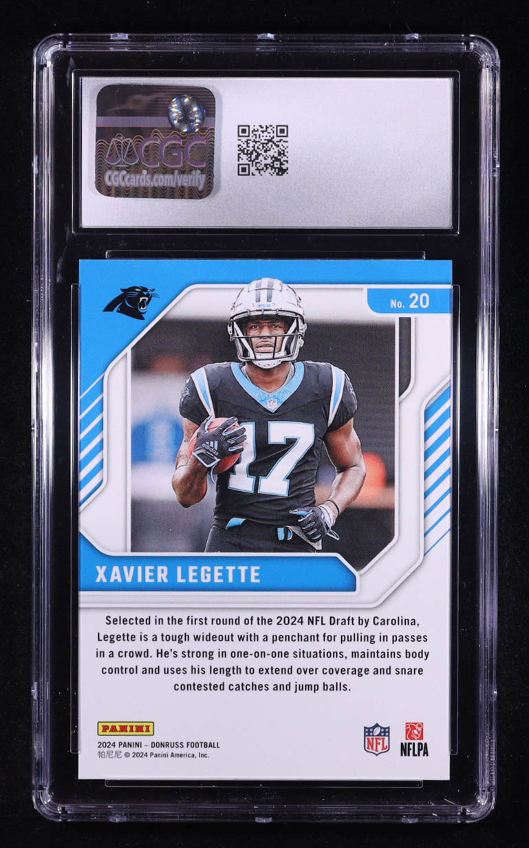 Xavier Legette 2024 Donruss The Elite Series Rookies #20 RC (CGC 10) at PristineAuction.com Xavier Legette 2024 Donruss The Elite Series Rookies #20 RC (CGC 10) at PristineAuction.com