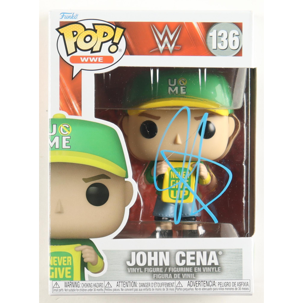 John Cena Signed WWE #136 Funko Pop! Vinyl Figure (AWM) at PristineAuction.com John Cena Signed WWE #136 Funko Pop! Vinyl Figure (AWM) at PristineAuction.com