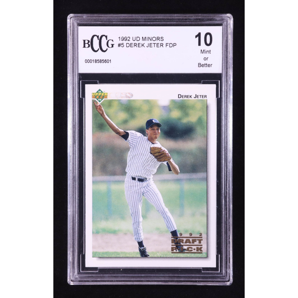 Derek Jeter 1992 Upper Deck Minors #5 FDP RC (BCCG 10) at PristineAuction.com