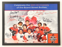 Philadelphia Flyers Custom Framed Photo Display Signed by (11) with Bill Barber, Bernie Parent, Tom Bladon, Terry Crisp Inscribed "The Hammer" & "HOF 84" (PSA) at PristineAuction.com