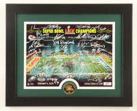 Philadelphia Eagles Super Bowl LIX Custom Framed Photo Display Signed by (26) with Quinyon Mitchell, Milton Williams, Josh Sweat, Kenneth Gainwell (PSA) at PristineAuction.com