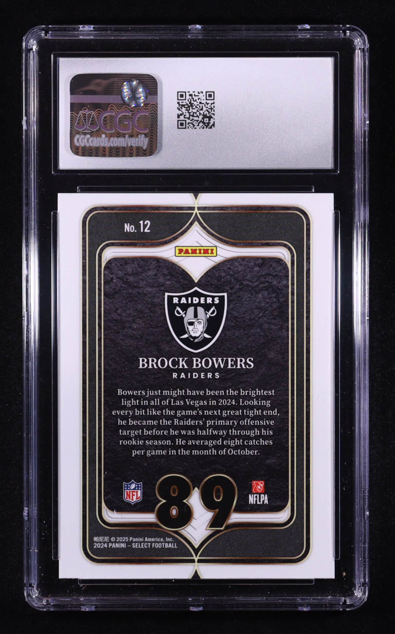 Brock Bowers 2024 Select Select Numbers #12 RC (CGC 10) at PristineAuction.com Brock Bowers 2024 Select Select Numbers #12 RC (CGC 10) at PristineAuction.com