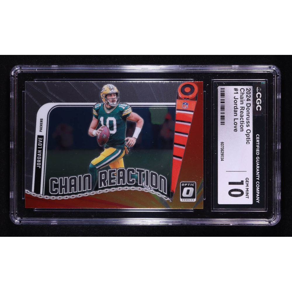 Jordan Love 2024 Donruss Optic Chain Reaction #1 (CGC 10) at PristineAuction.com