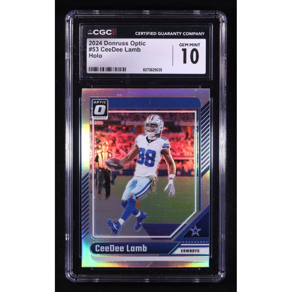 CeeDee Lamb 2024 Donruss Optic Holo #53 (CGC 10) at PristineAuction.com