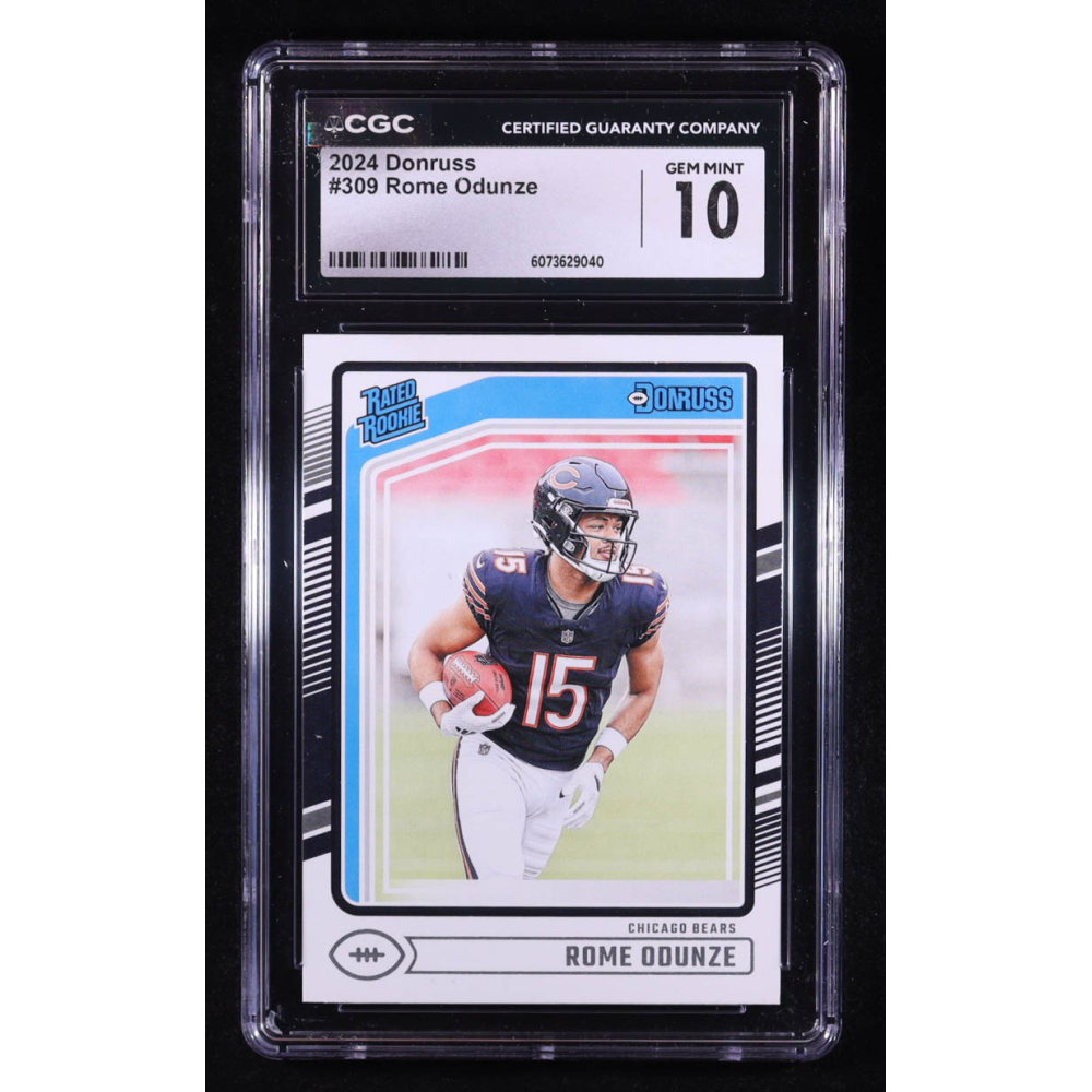 Rome Odunze 2024 Donruss #309 RR RC (CGC 10) at PristineAuction.com