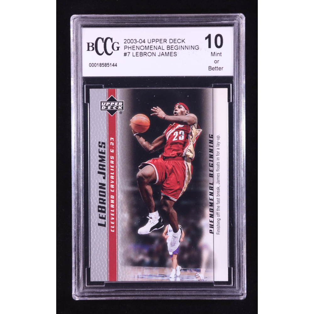 LeBron James 2003-04 Upper Deck Phenomenal Beginning LeBron James #7 RC (BCCG 10) at PristineAuction.com