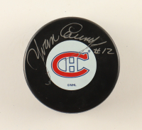 Yvan Cournoyer Signed Canadiens Logo Hockey Puck (PSA) at PristineAuction.com