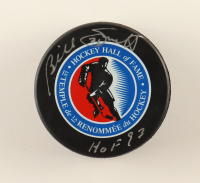 Billy Smith Signed Hall of Fame Logo Hockey Puck Inscribed "HOF 93" (PSA) at PristineAuction.com