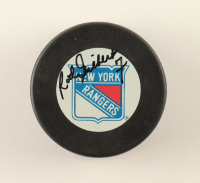 Rod Gilbert Signed Rangers Logo Hockey Puck (PSA) at PristineAuction.com