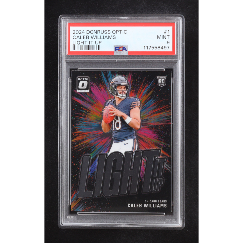 Caleb Williams 2024 Panini Donruss Optic Light It Up #1 RC (PSA 9) at PristineAuction.com