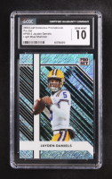 Jayden Daniels 2024 Leaf Collective Promotional Pro Set Light Blue Shimmer #PSB-3 RC (CGC 10) at PristineAuction.com