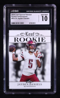 Jayden Daniels 2024 Leaf Special Release Rookie Achievement #RA24 RC (CGC 10) at PristineAuction.com