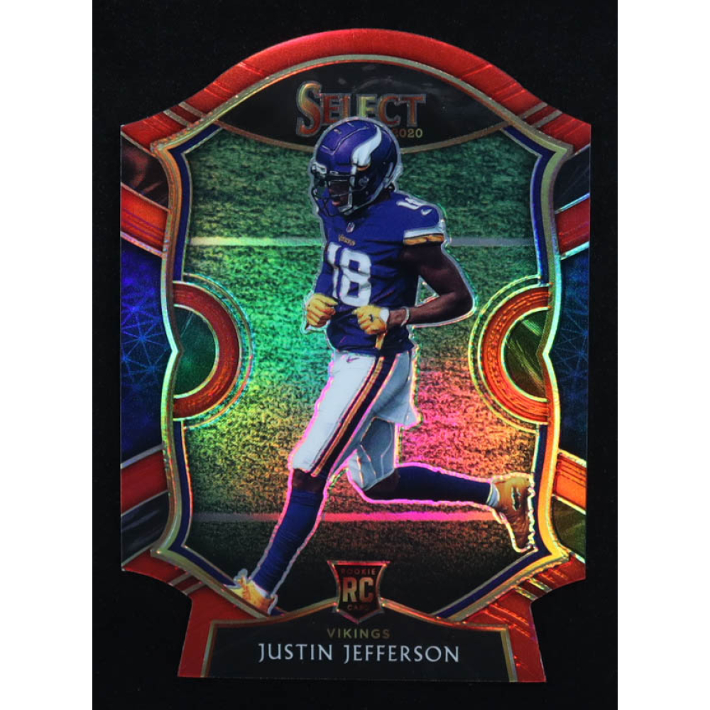 Justin Jefferson 2020 Select Prizm Red Die Cut #61 RC at PristineAuction.com Justin Jefferson 2020 Select Prizm Red Die Cut #61 RC at PristineAuction.com