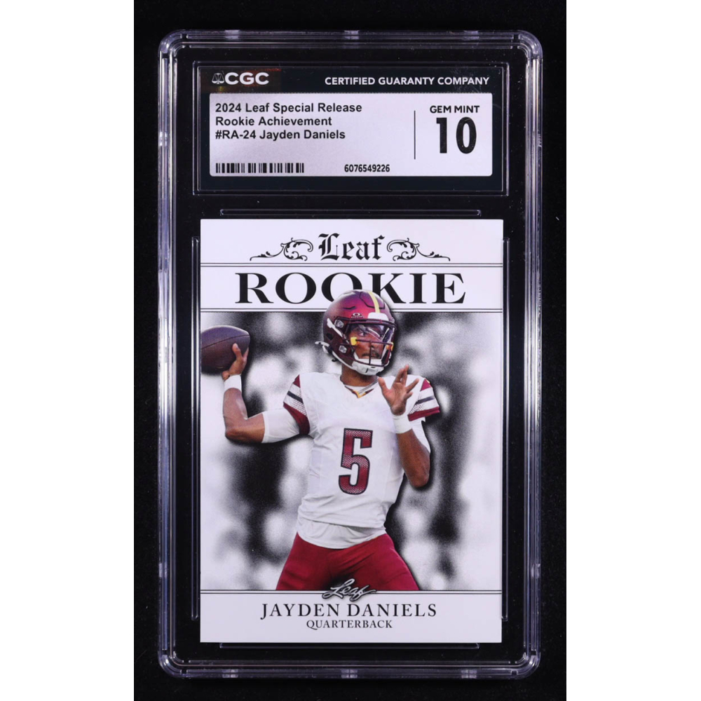 Jayden Daniels 2024 Leaf Special Release Rookie Achievement #RA24 RC (CGC 10) at PristineAuction.com