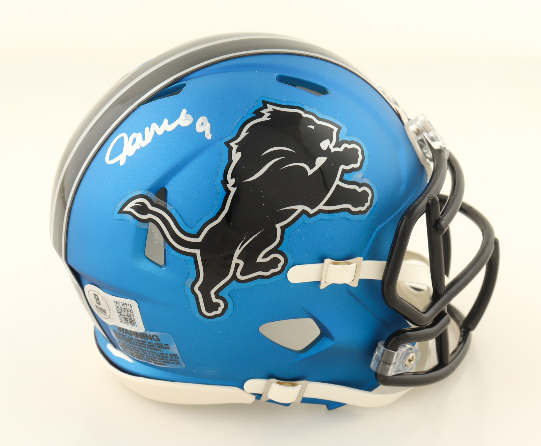 Jameson Williams Signed Lions Alternate Speed Mini Helmet (Beckett) at PristineAuction.com Jameson Williams Signed Lions Alternate Speed Mini Helmet (Beckett) at PristineAuction.com