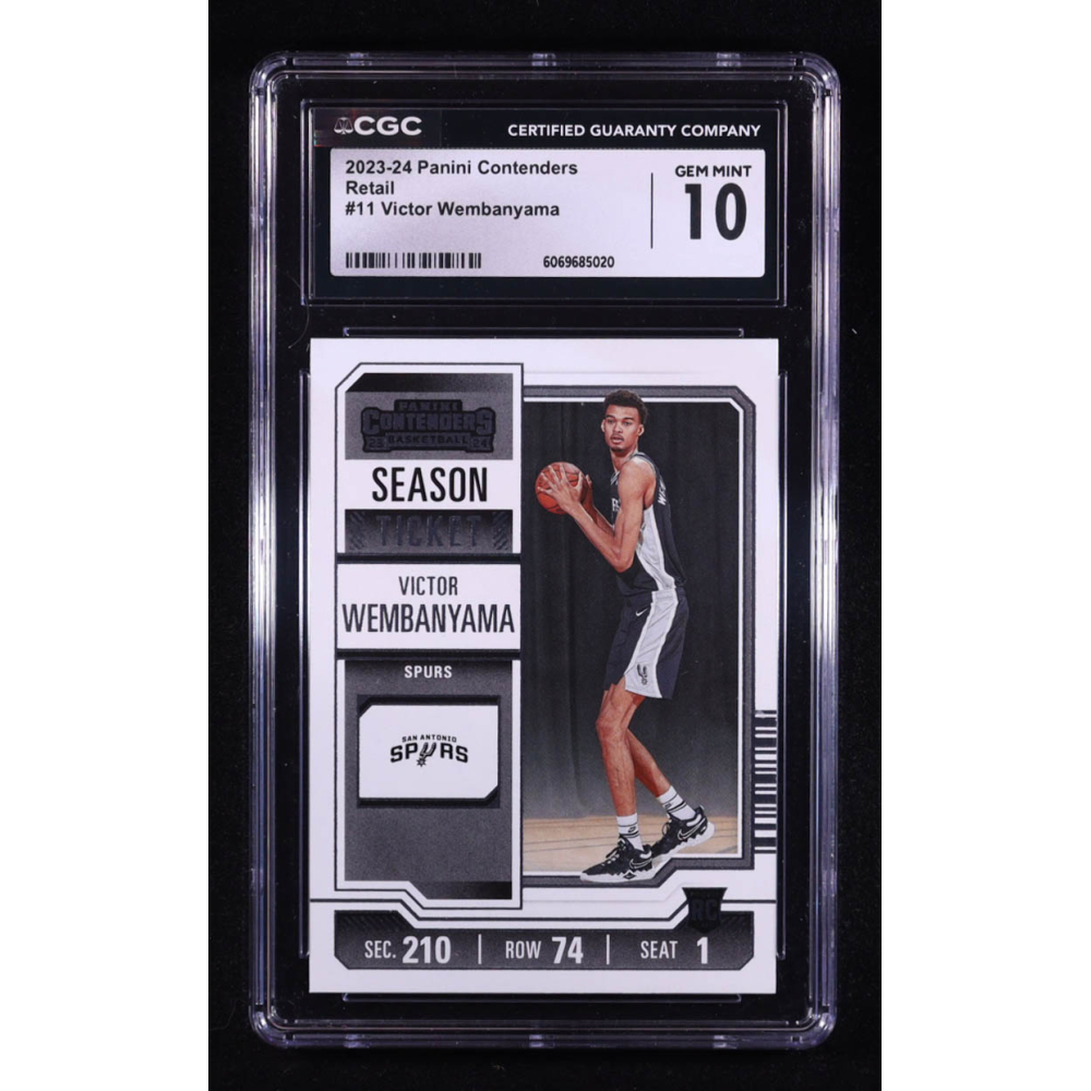 Victor Wembanyama 2023-24 Panini Contenders Retail #11 RC (CGC 10) at PristineAuction.com
