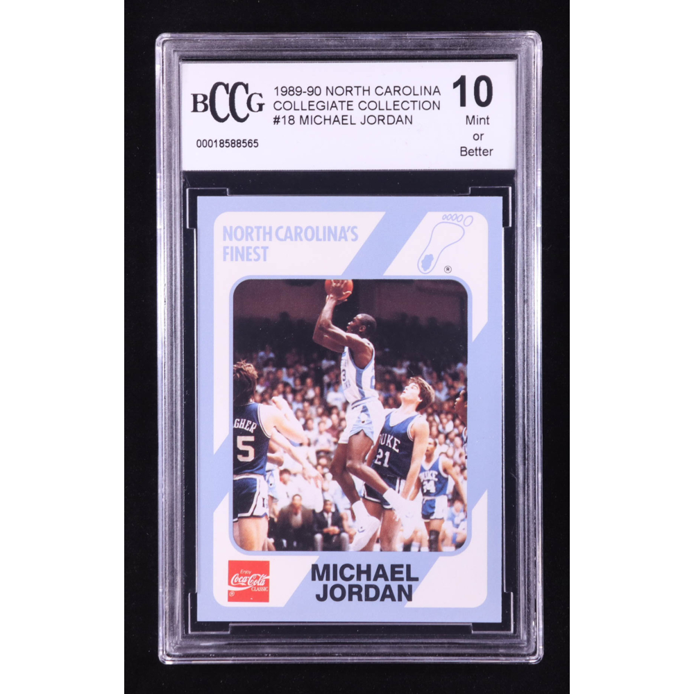 Michael Jordan 1989-90 North Carolina Collegiate Collection #18 (BCCG 10) at PristineAuction.com