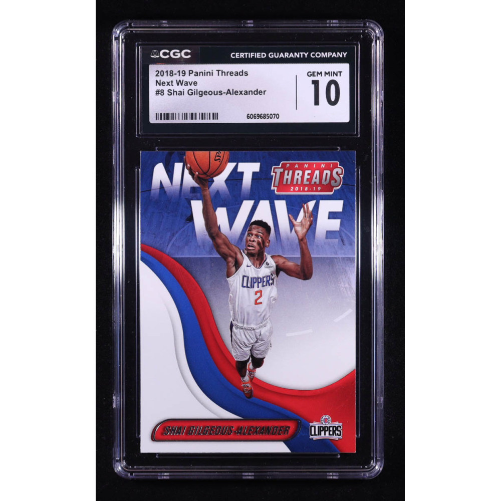 Shai Gilgeous-Alexander 2018-19 Panini Threads Next Wave #8 RC (CGC 10) at PristineAuction.com Shai Gilgeous-Alexander 2018-19 Panini Threads Next Wave #8 RC (CGC 10) at PristineAuction.com