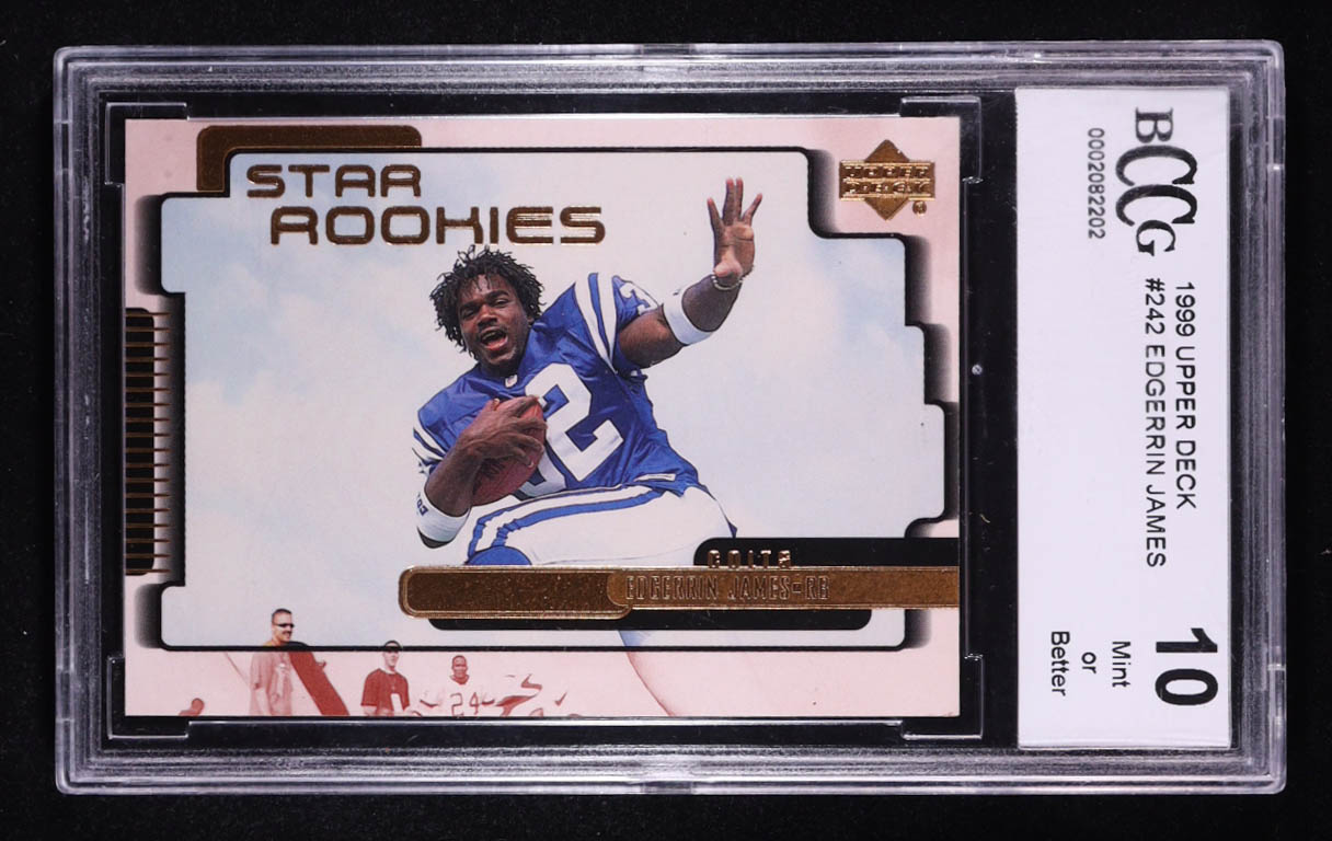 Edgerrin James 1999 Upper Deck #242 RC (BCCG 10) at PristineAuction.com Edgerrin James 1999 Upper Deck #242 RC (BCCG 10) at PristineAuction.com