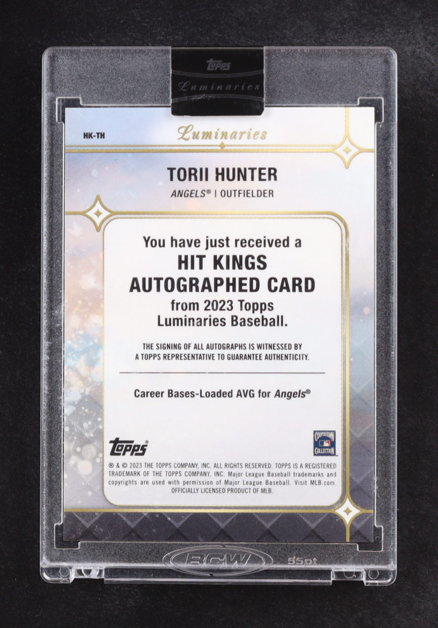 Torri Hunter 2023 Topps Luminaries Hit Kings Autographs #HK-TH #06/10 at PristineAuction.com Torri Hunter 2023 Topps Luminaries Hit Kings Autographs #HK-TH #06/10 at PristineAuction.com