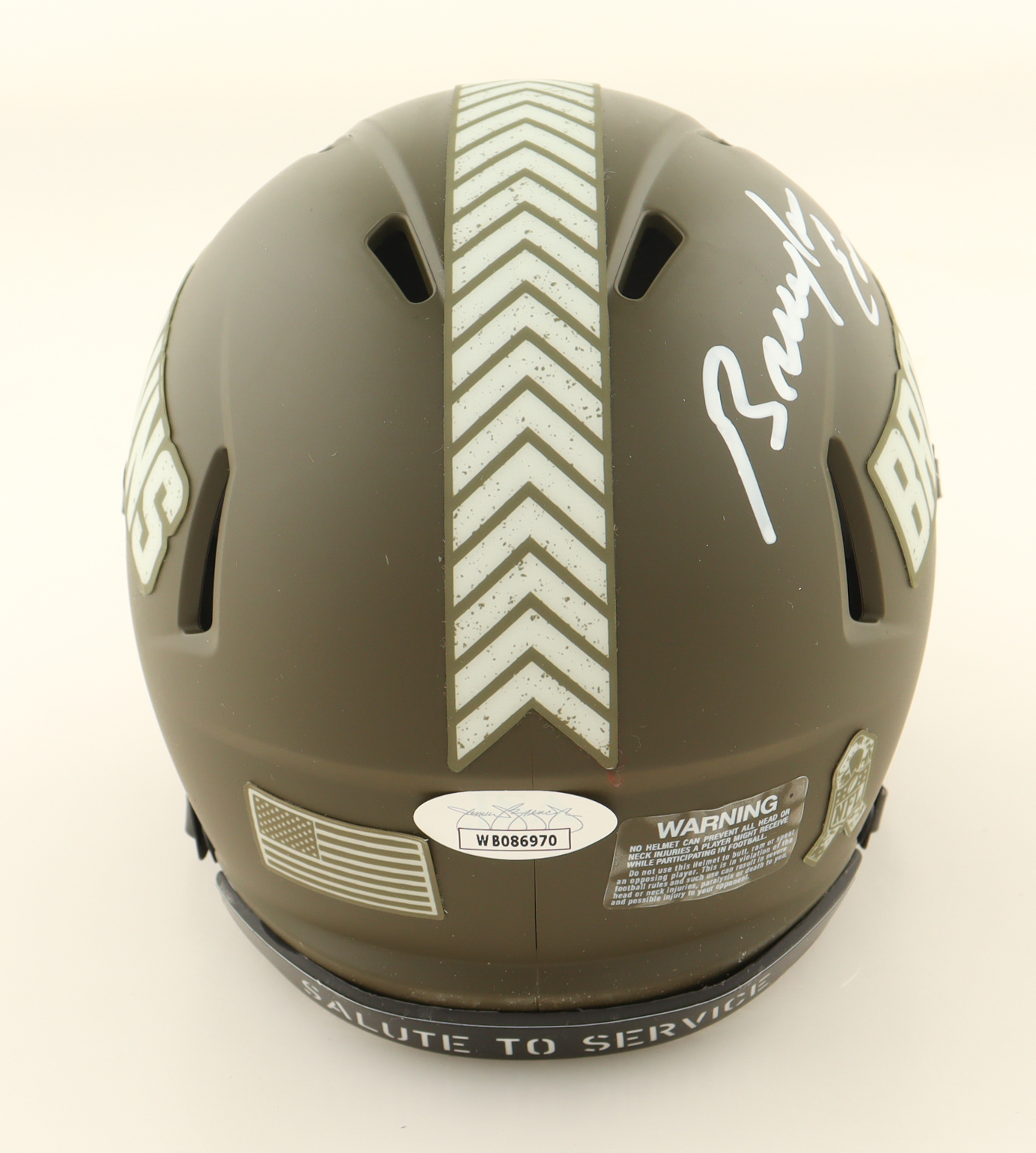 Braylon Edwards Signed Browns Salute To Service Alternate Speed Mini Helmet (JSA) at PristineAuction.com Braylon Edwards Signed Browns Salute To Service Alternate Speed Mini Helmet (JSA) at PristineAuction.com