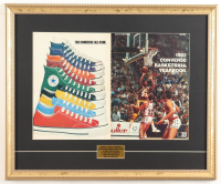 Magic Johnson Signed Custom Framed 1982 Converse All-Star Program with Career Stat Plaque (Beckett) at PristineAuction.com