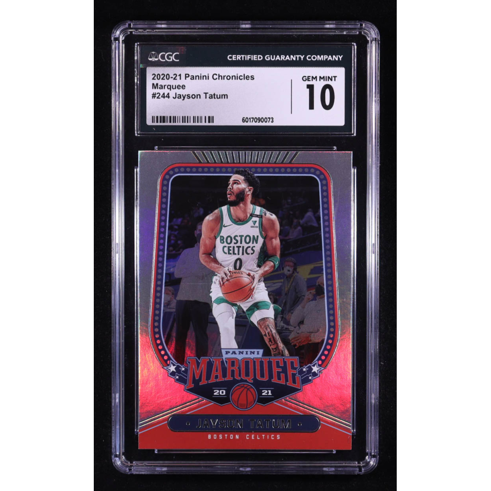 Jayson Tatum 2020-21 Panini Chronicles #244 / Marquee (CGC 10) at PristineAuction.com Jayson Tatum 2020-21 Panini Chronicles #244 / Marquee (CGC 10) at PristineAuction.com