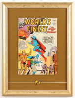 1961 "Superman" Issue #119 Custom Framed Comic Book Display With Superman Metal Logo Pin at PristineAuction.com