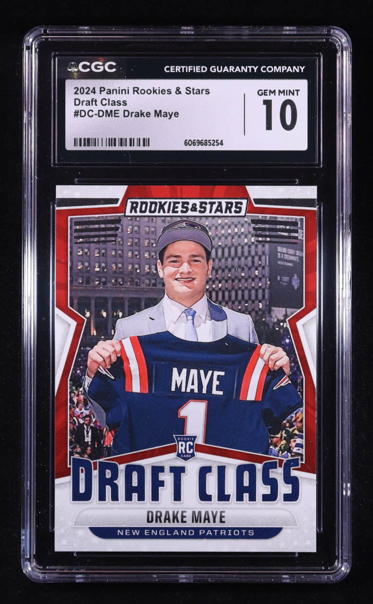 Future Drake Maye Rookie Drake Maye 2024 Rookies and Stars Draft Class #3 RC (CGC 10) | Pristine ...