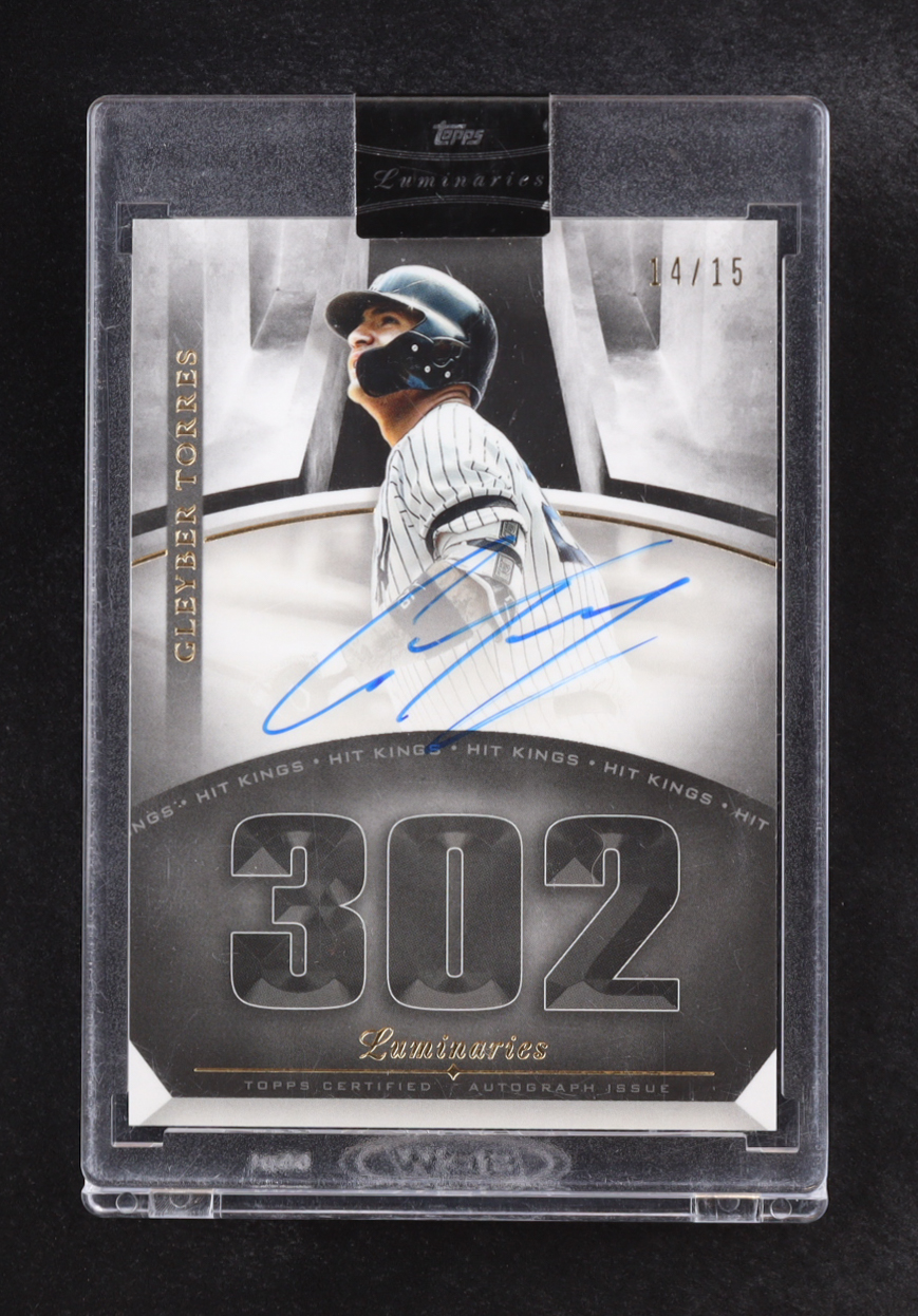 Gleyber Torres 2021 Topps Luminaries Relic Hit Kings Autographs #HK-GT #14/15 at PristineAuction.com Gleyber Torres 2021 Topps Luminaries Relic Hit Kings Autographs #HK-GT #14/15 at PristineAuction.com